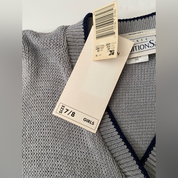 Vintage Basic Editions Youth Girls Sweater Cardigan size 7/8 NWT - Picture 10 of 10